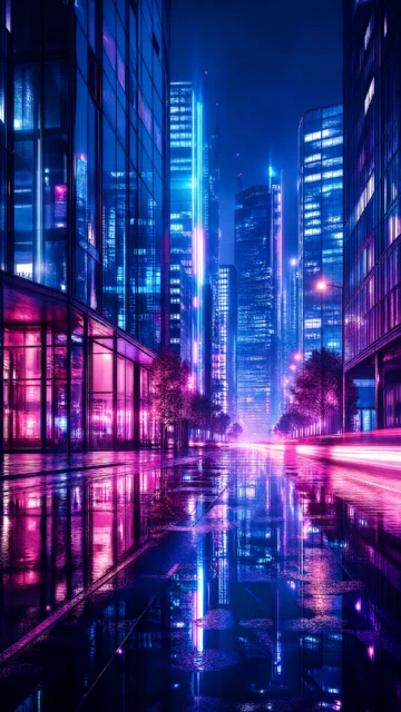 霓虹夜景手机壁纸