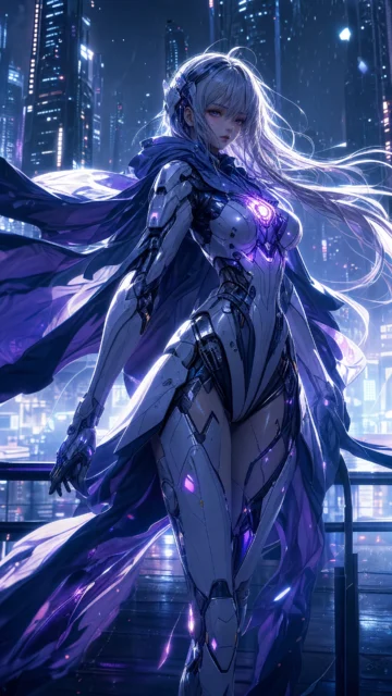 霓虹机甲少女手机壁纸