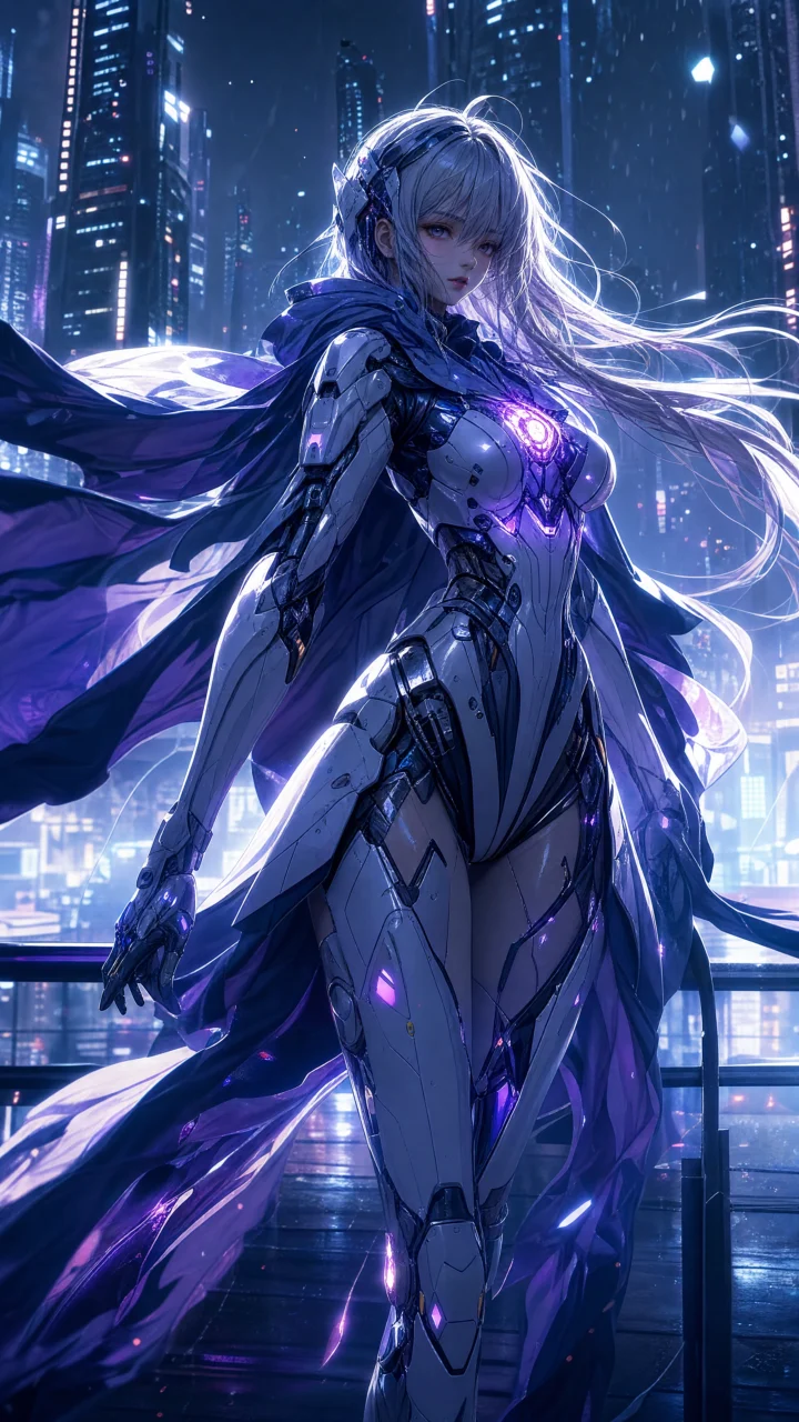 霓虹机甲少女手机壁纸