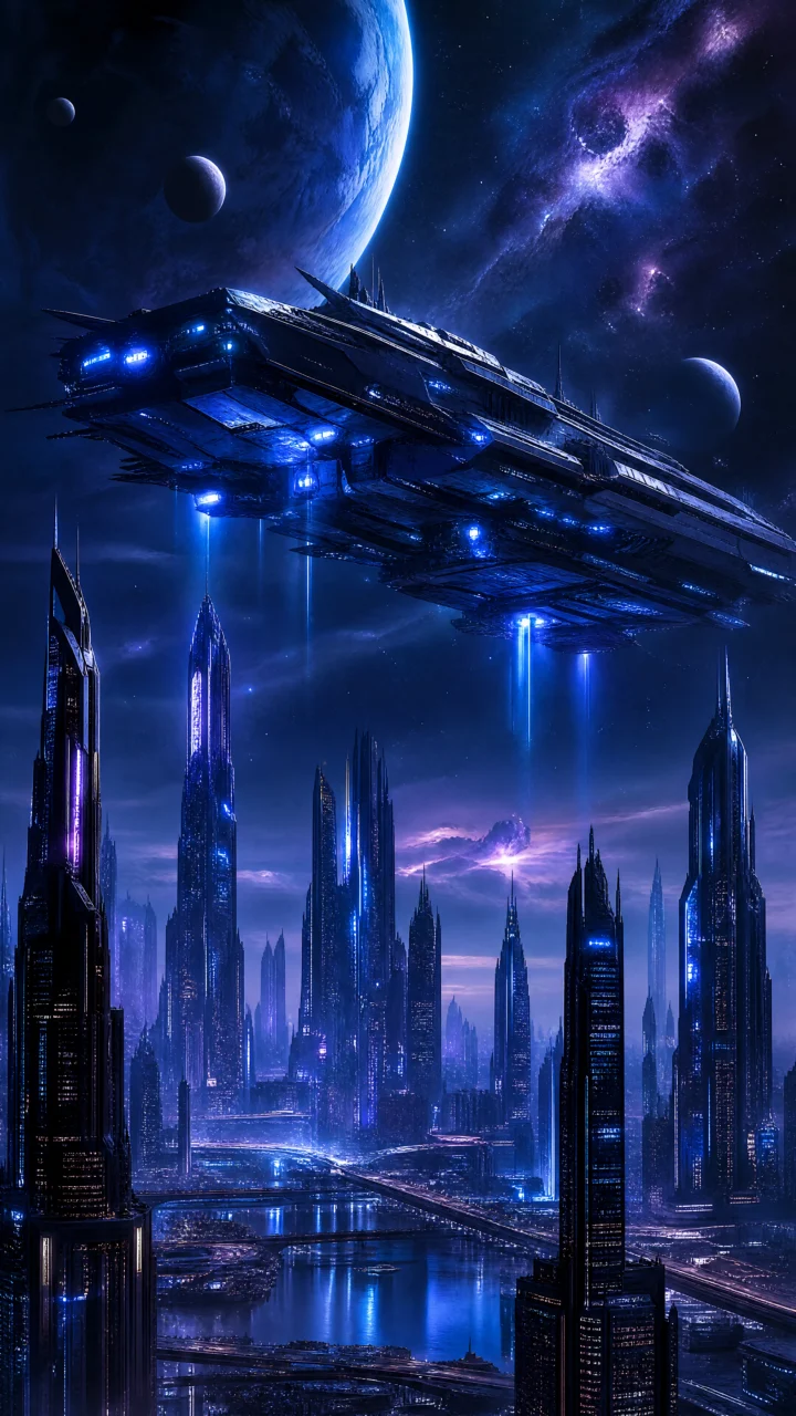 星际未来都市科幻大片手机壁纸