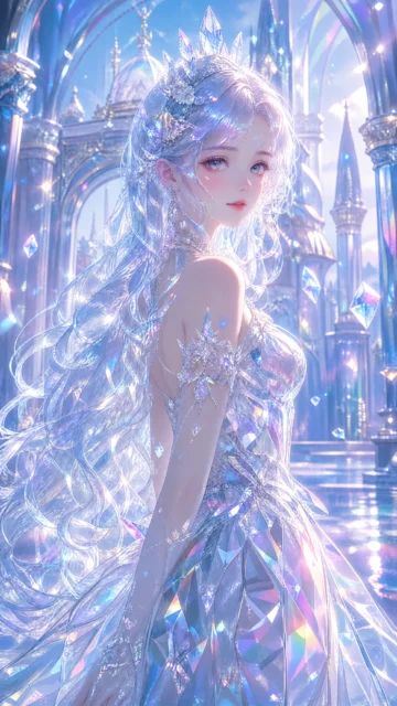水晶少女梦幻手机壁纸