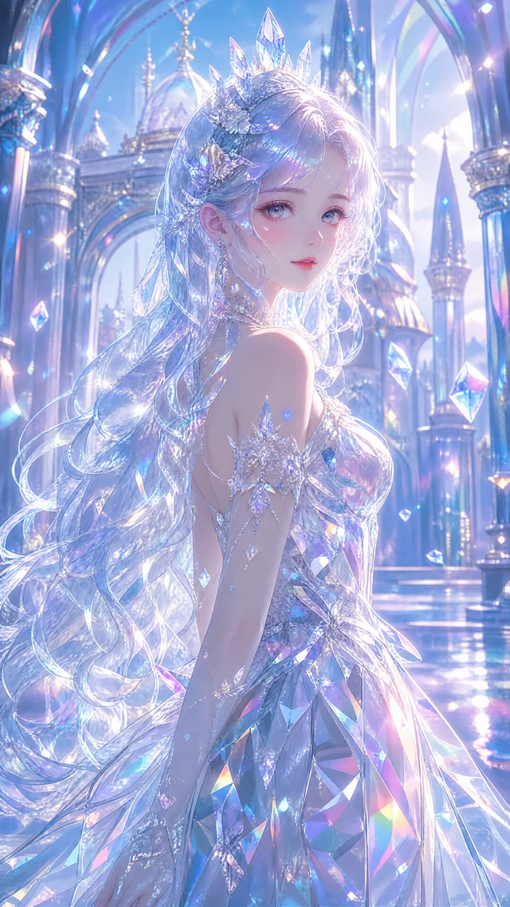 水晶少女梦幻手机壁纸