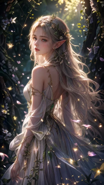 梦幻森林精灵女孩手机壁纸