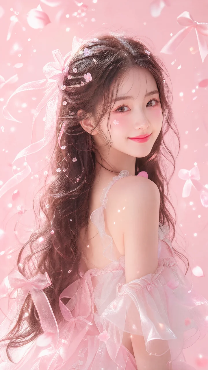 甜美少女梦幻手机壁纸