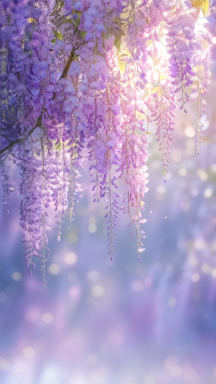 紫藤花瀑手机壁纸