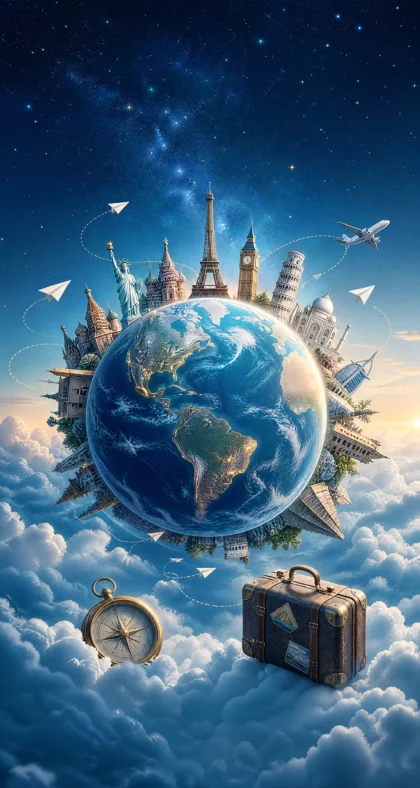 环球旅行梦幻平板壁纸