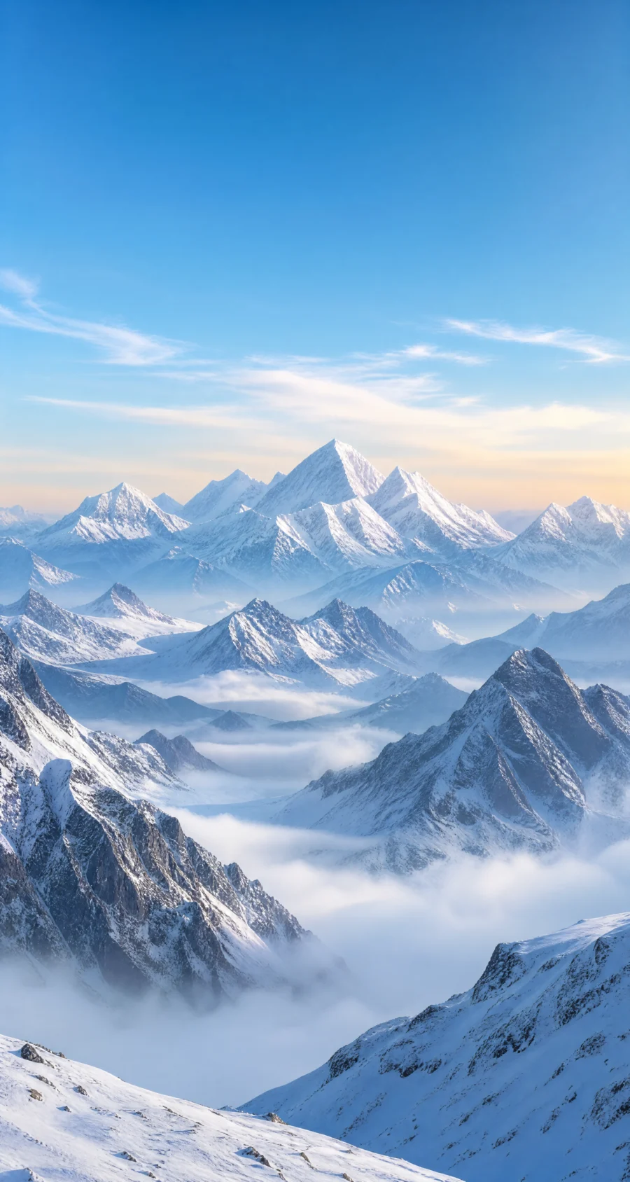 雪山远景平板壁纸