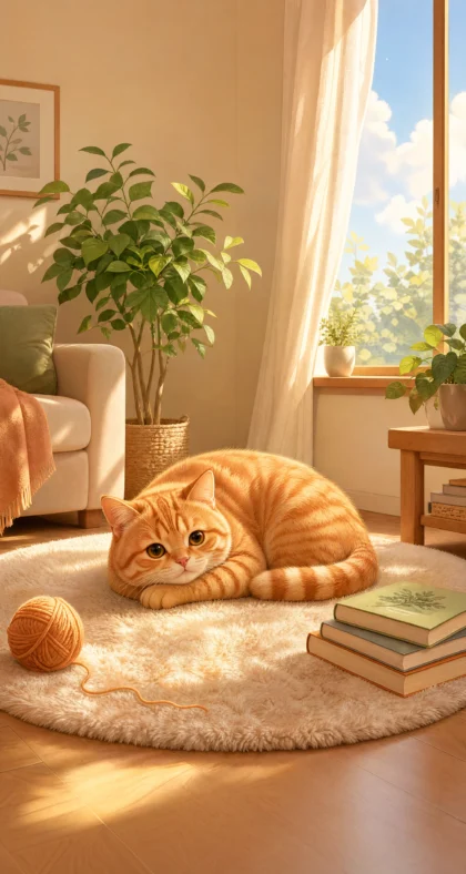 橘猫日常治愈平板壁纸