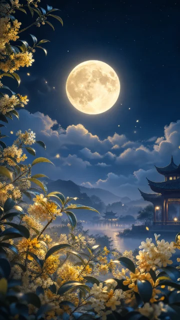 中秋月夜桂香手机壁纸