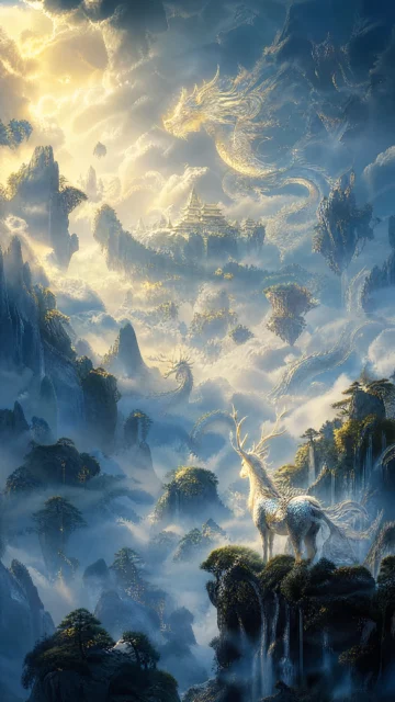 山海经神话仙境手机壁纸