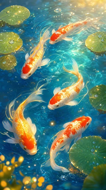 锦鲤好运吉祥手机壁纸