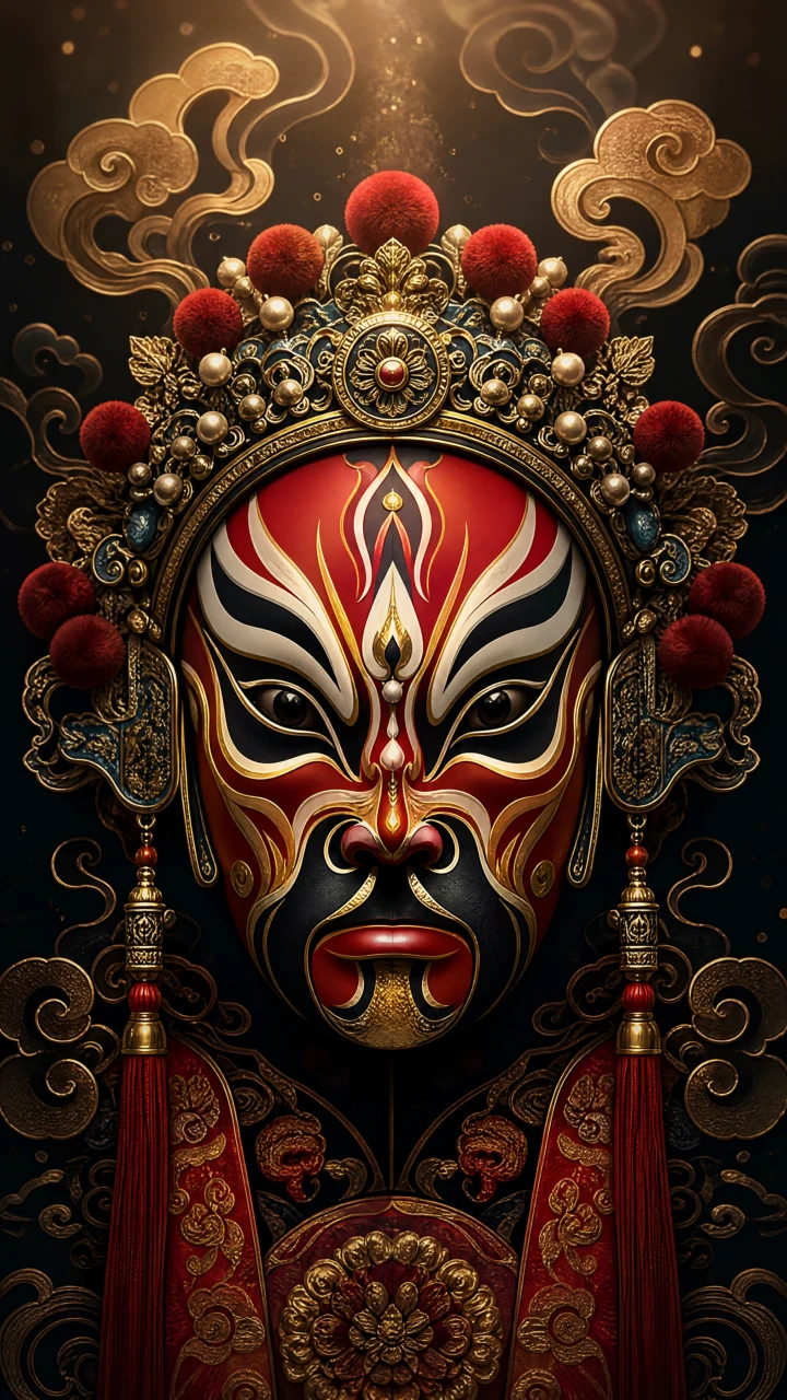 京剧脸谱国风手机壁纸