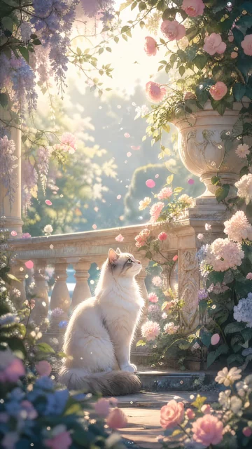 梦幻花园精致插画手机壁纸