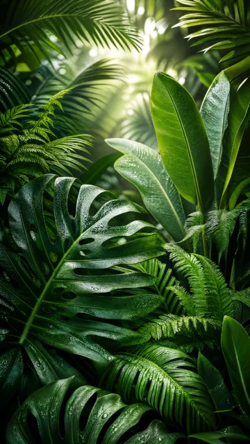 热带植物清新绿意手机壁纸