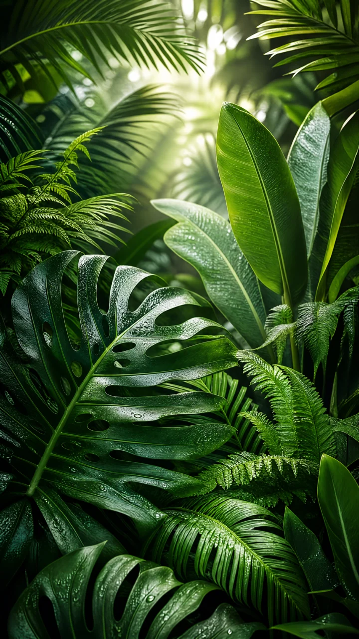 热带植物清新绿意手机壁纸