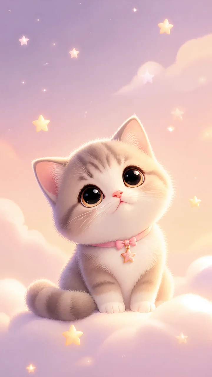 可爱卡通猫手机壁纸
