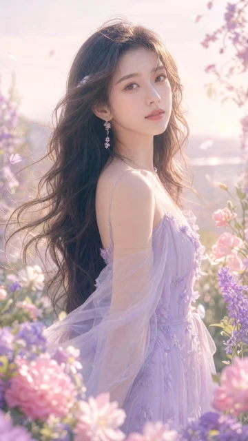 梦幻长发少女手机壁纸
