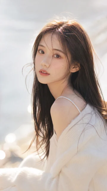 自然光温柔人像手机壁纸