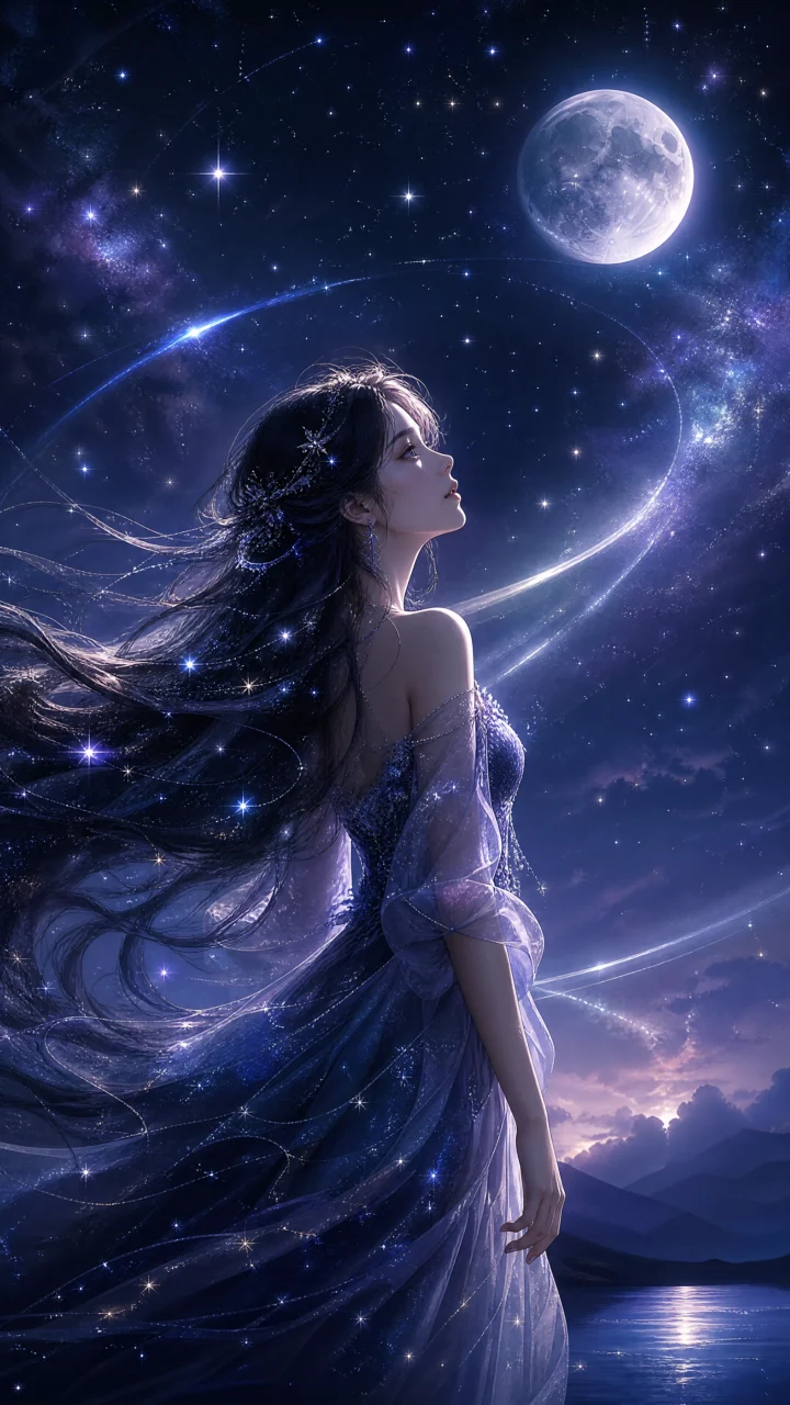 星空少女梦幻手机壁纸