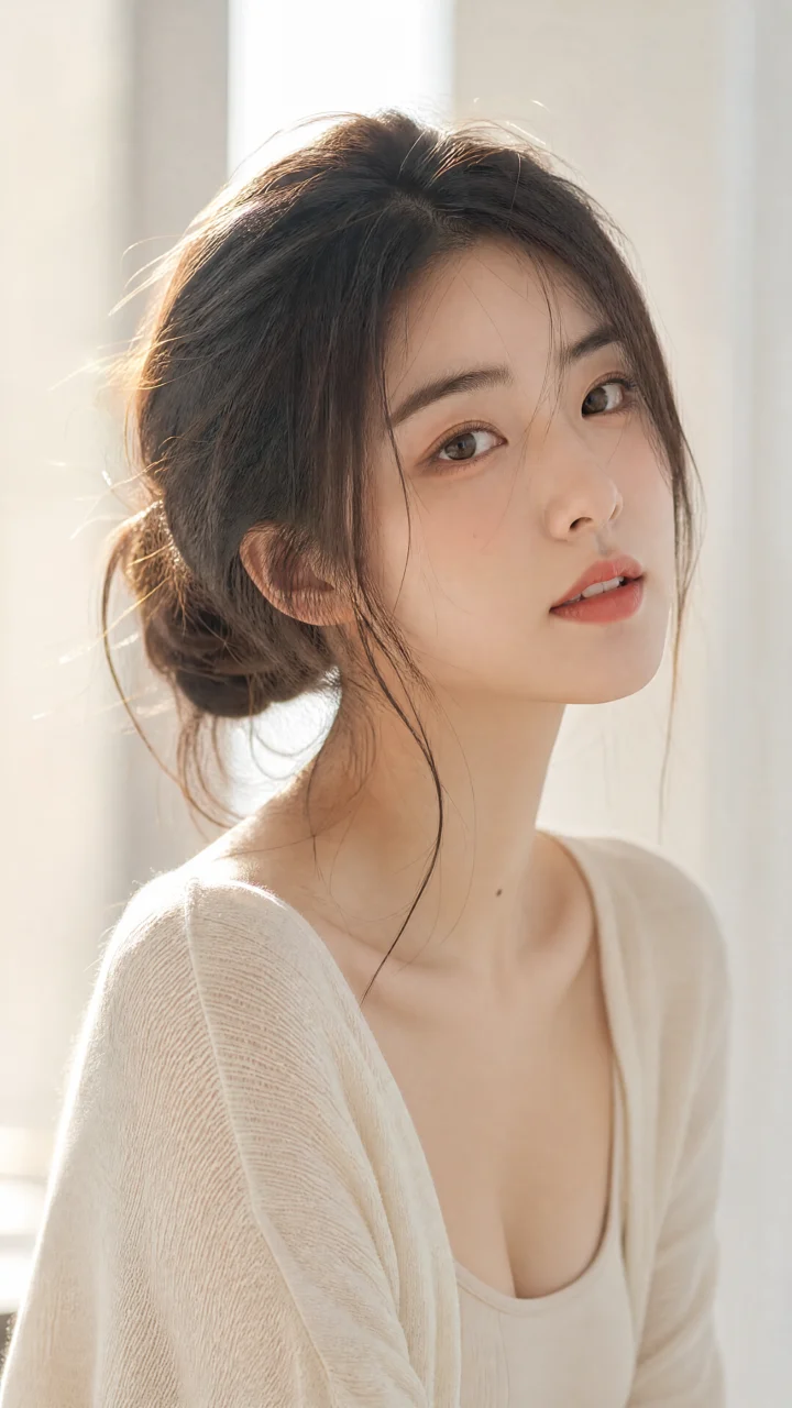 自然光温柔人像手机壁纸