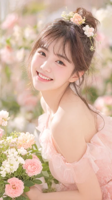 甜美笑容手机壁纸