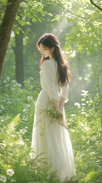 森系女孩清新手机壁纸