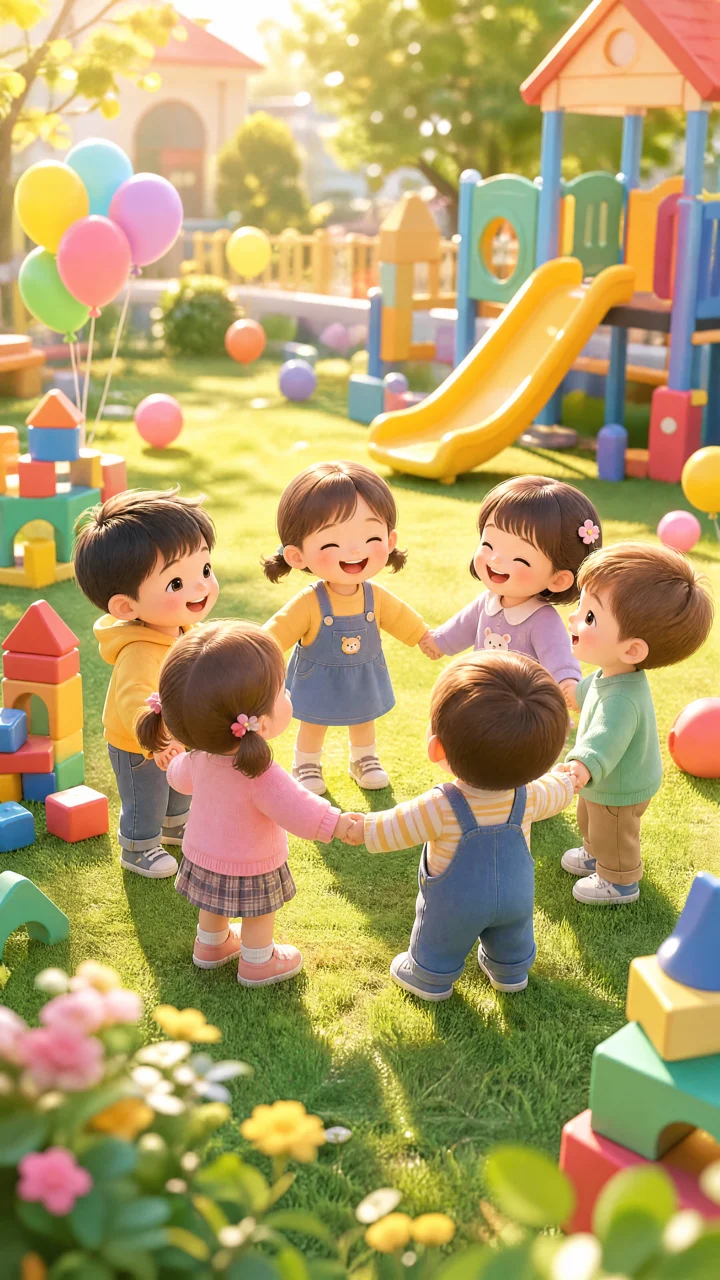 幼稚园伙伴温馨手机壁纸