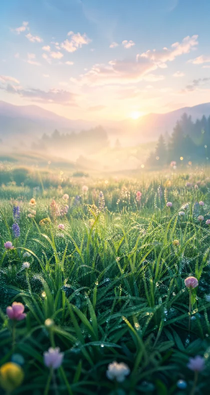 梦幻草地平板壁纸