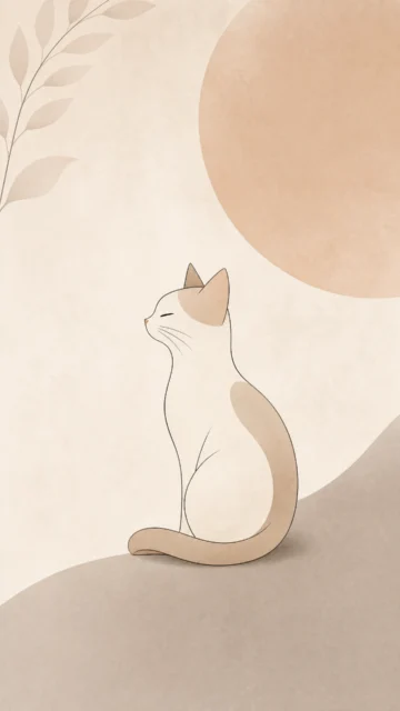 极简猫咪手机壁纸