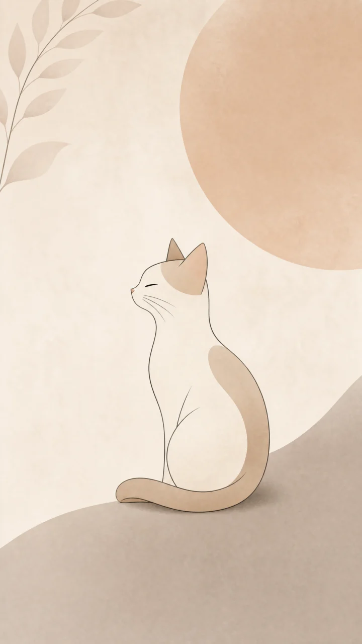 极简猫咪手机壁纸