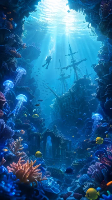 海底冒险梦境手机壁纸