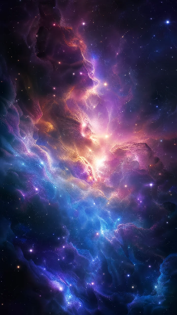 彩色星云梦幻手机壁纸