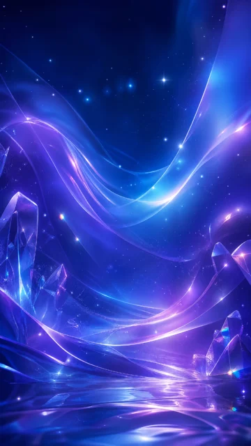 蓝紫幻光梦境手机壁纸