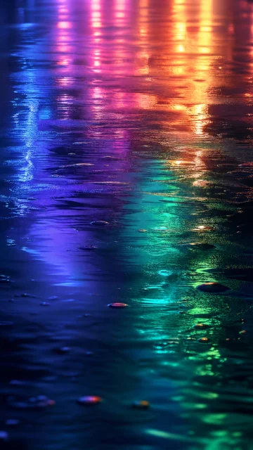 彩色倒影梦幻手机壁纸