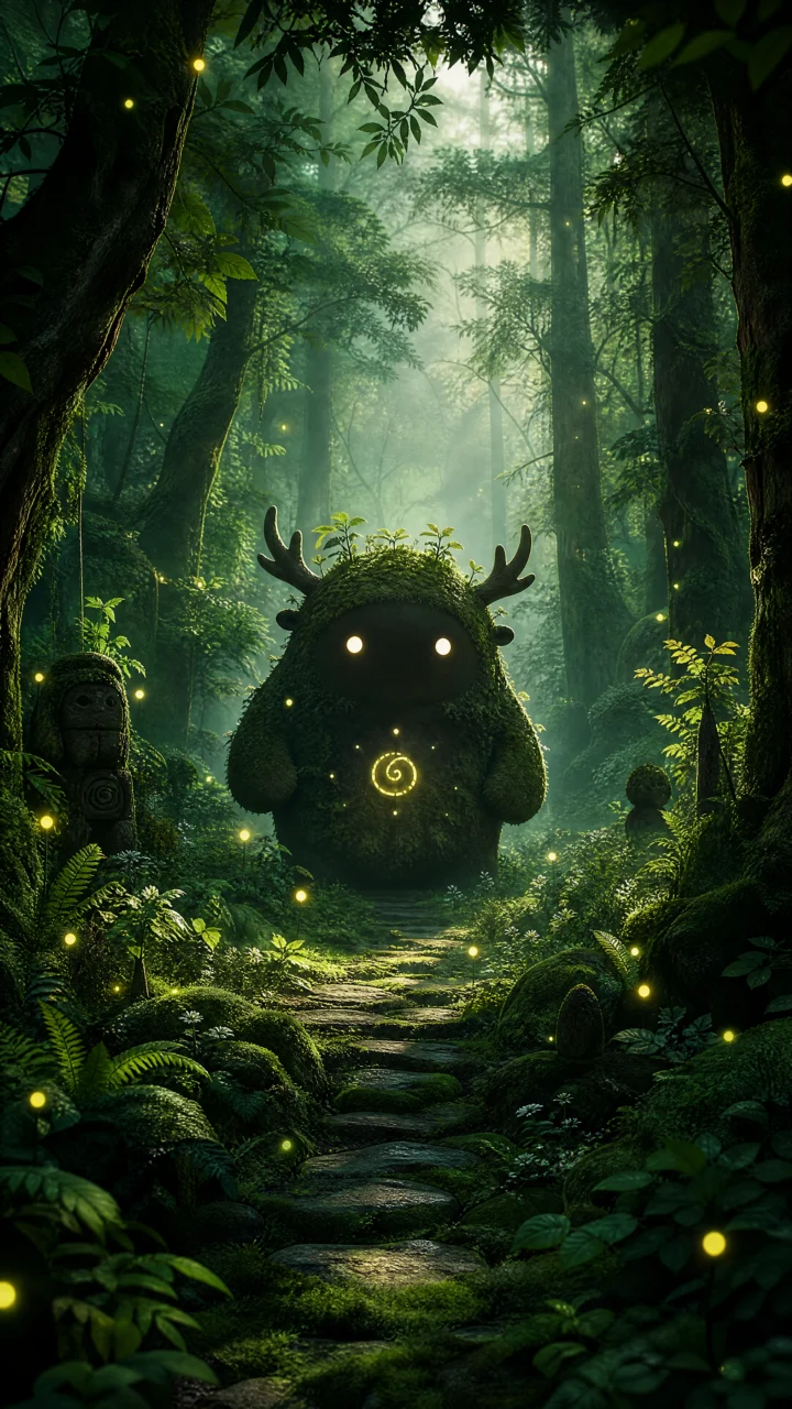 龙猫森林梦幻手机壁纸