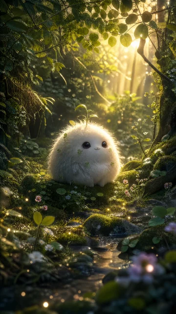 龙猫治愈森林手机壁纸