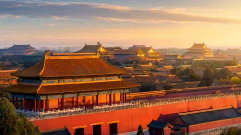 北京故宫晨光桌面壁纸