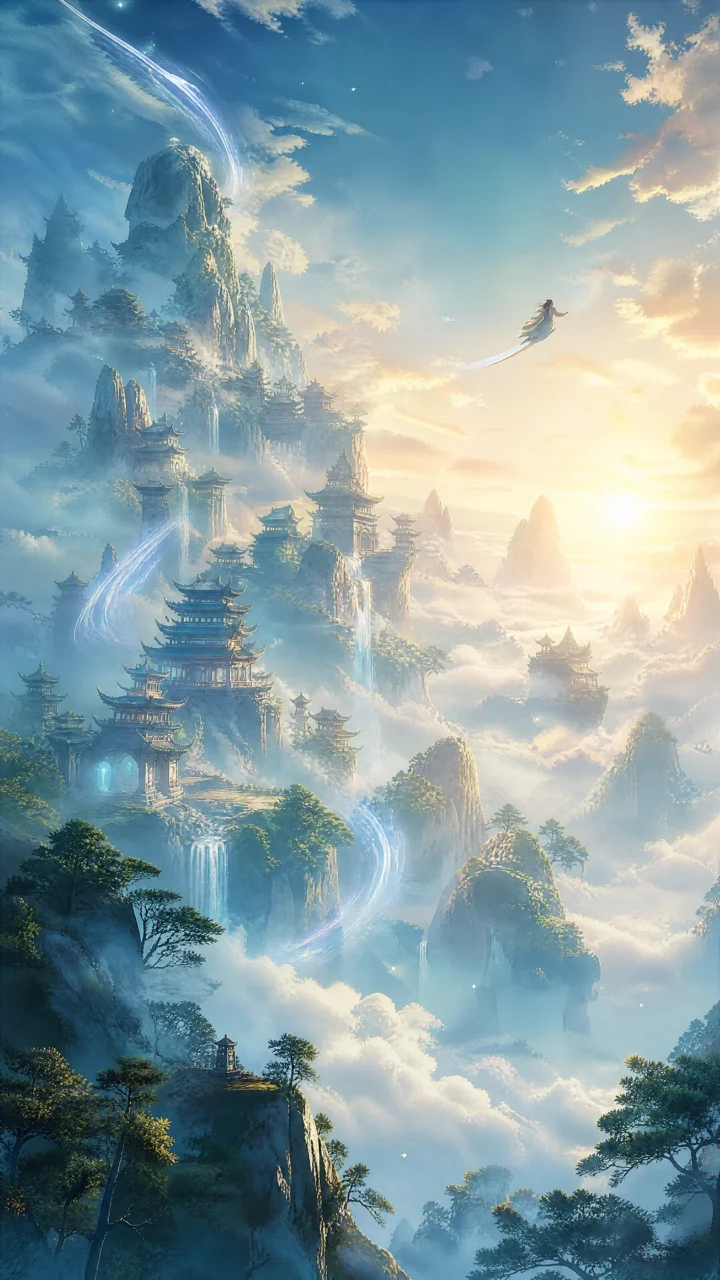 仙侠世界云海仙山手机壁纸