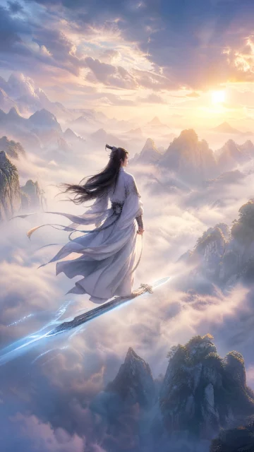 御剑飞行云海仙侠手机壁纸