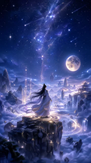 星空修仙仙境手机壁纸