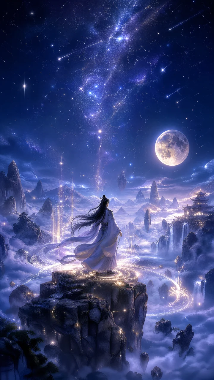 星空修仙仙境手机壁纸