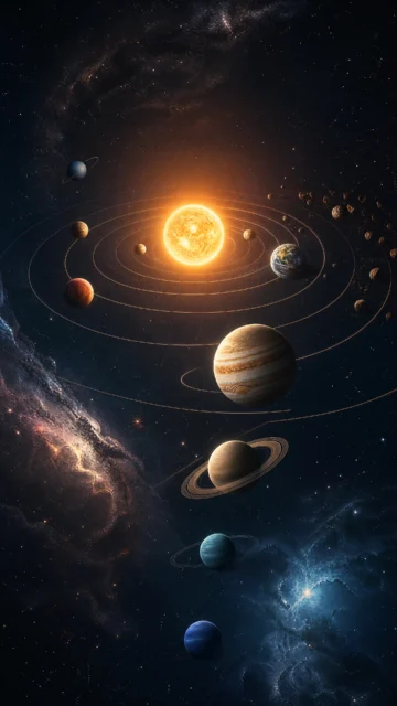 太阳系星际轨道手机壁纸