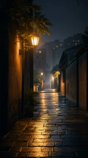 巷口微光手机壁纸