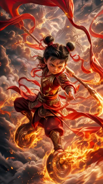 哪吒高清烈焰神话手机壁纸