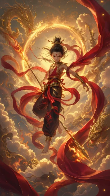 哪吒混天绫神话手机壁纸