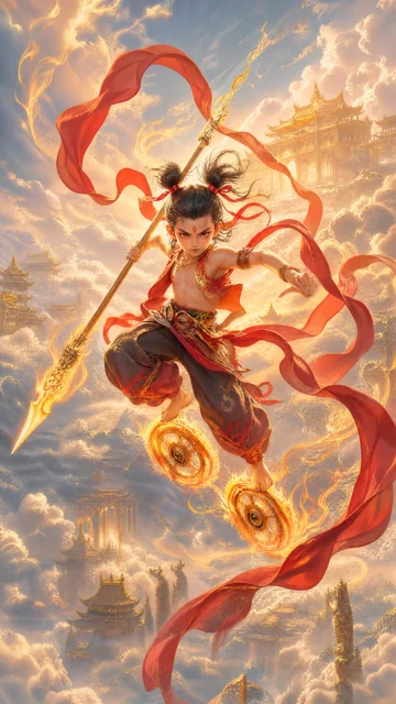 哪吒神话烈焰手机壁纸