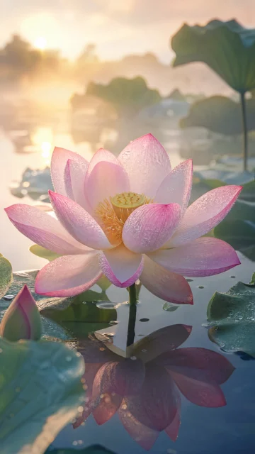 清雅莲花手机壁纸