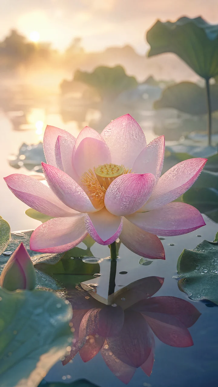 清雅莲花手机壁纸