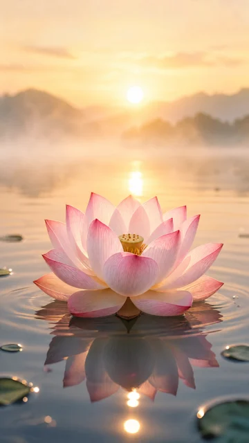 静谧莲花手机壁纸