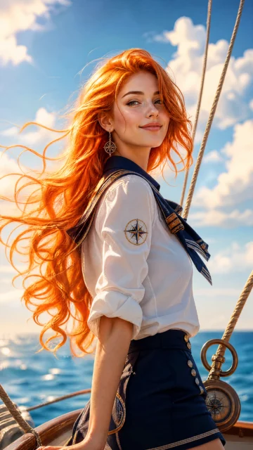 娜美海风航海手机壁纸